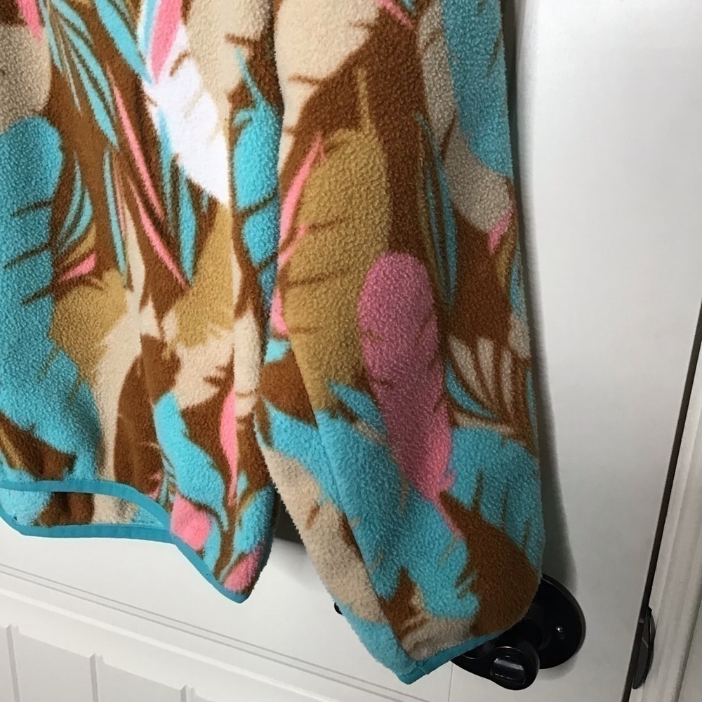 Patagonia Synchilla Snap-T Brown Bear Pink Feather Dance Pullover Fleece. - Picture 3 of 12